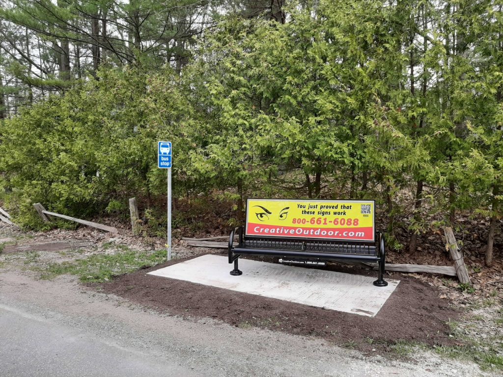 bus bench advertising in Wasaga Beach