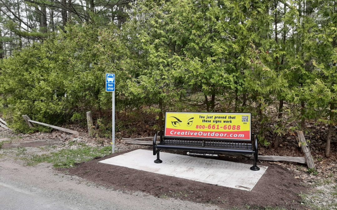 New bus benches in the Town of Wasaga Beach