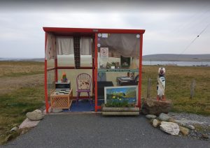 Bobby's Bus Shelter, Unst, Shetland, Scotland